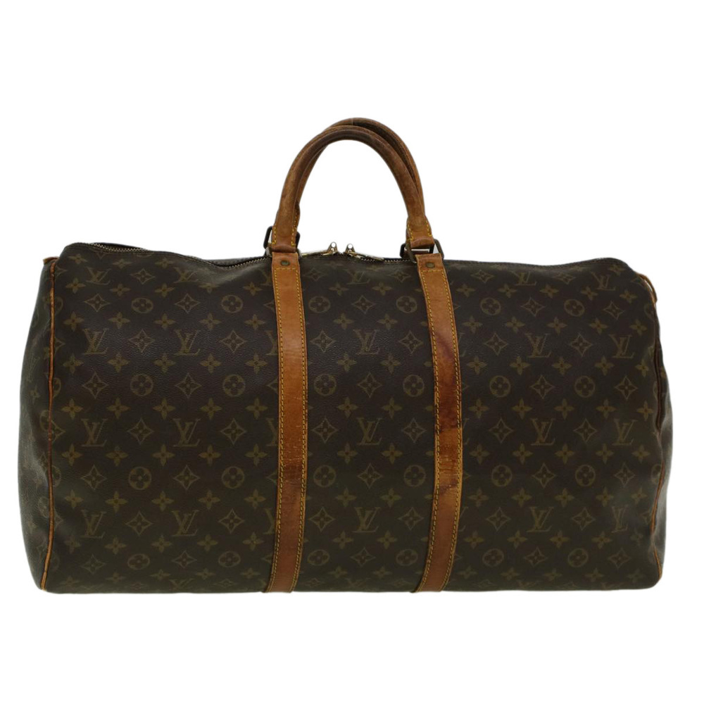 LOUIS VUITTON Monogram Keepall 55 Boston Bag M41424 LV Auth 58741